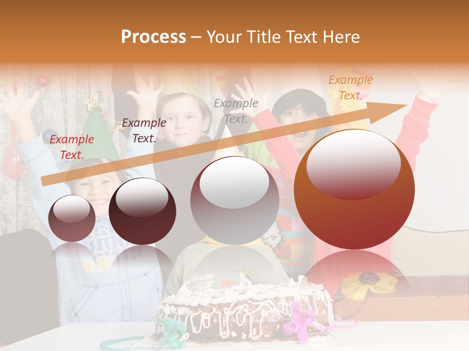 A Group Of Children Celebrating A Birthday With A Cake PowerPoint Template