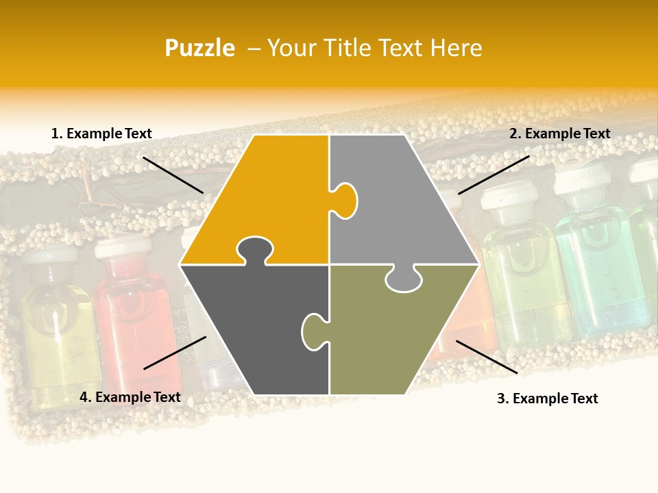 A Group Of Bottles Of Different Colors In A Box PowerPoint Template