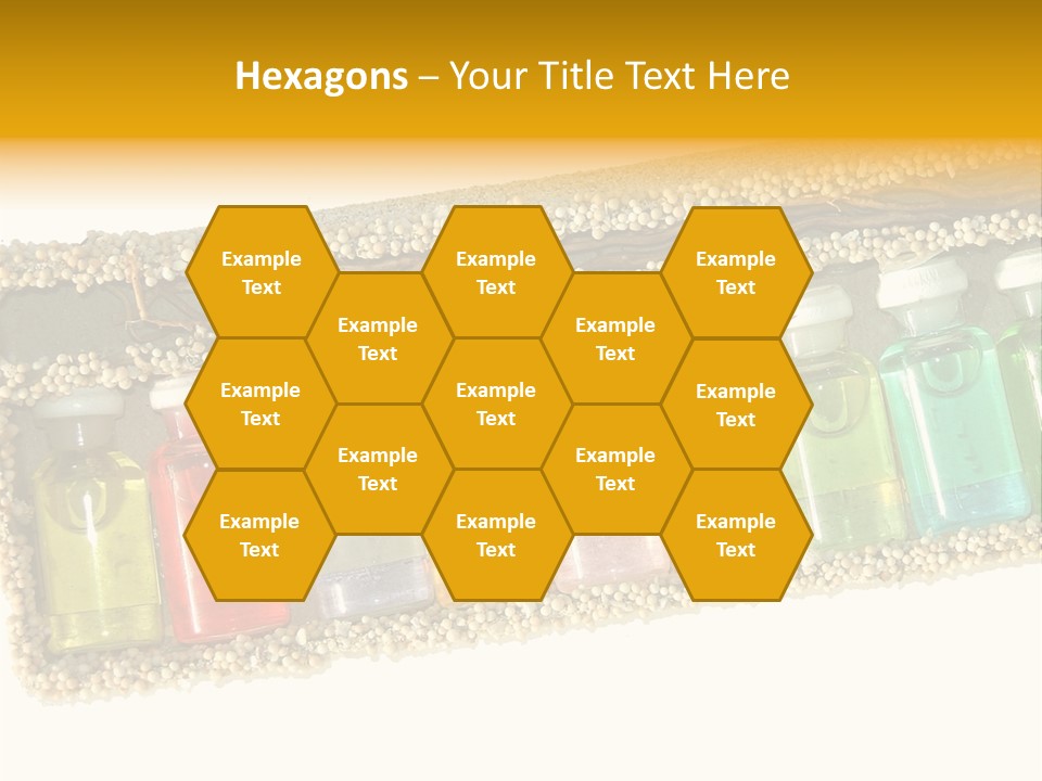 A Group Of Bottles Of Different Colors In A Box PowerPoint Template