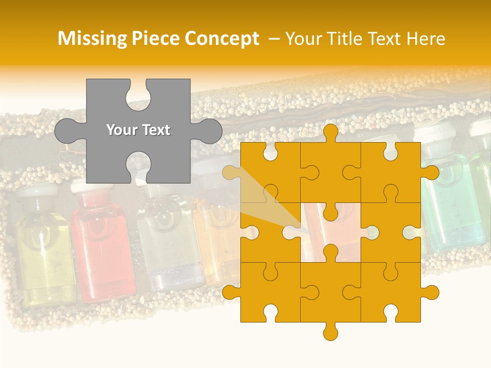 A Group Of Bottles Of Different Colors In A Box PowerPoint Template