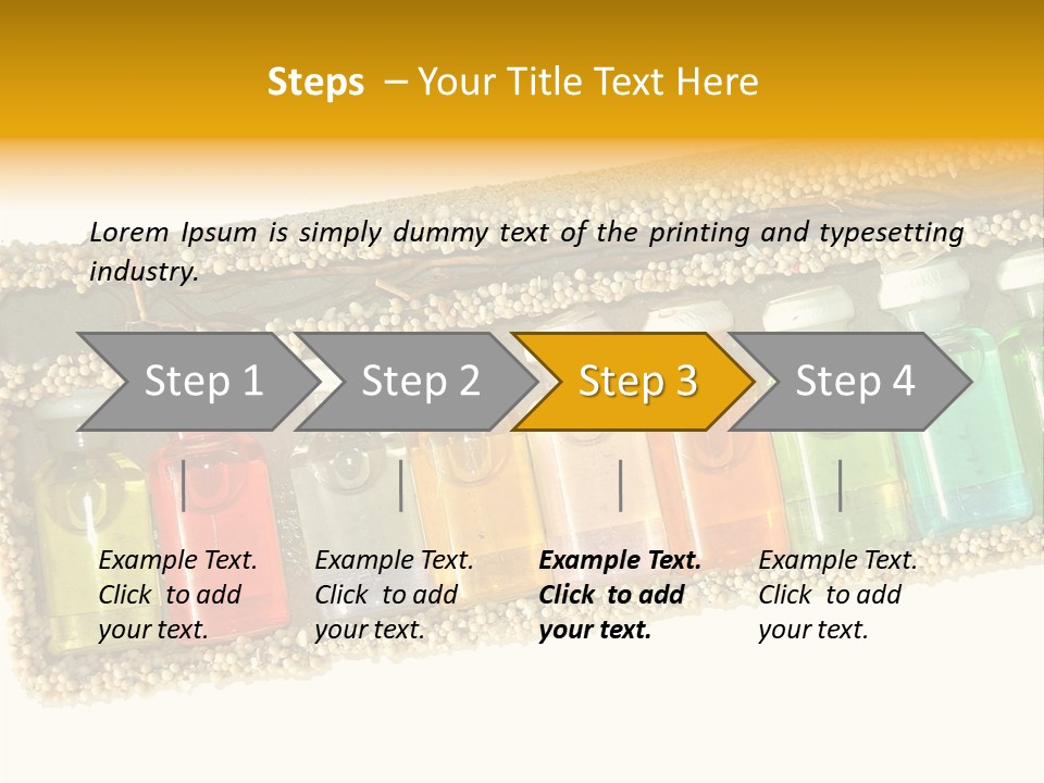 A Group Of Bottles Of Different Colors In A Box PowerPoint Template
