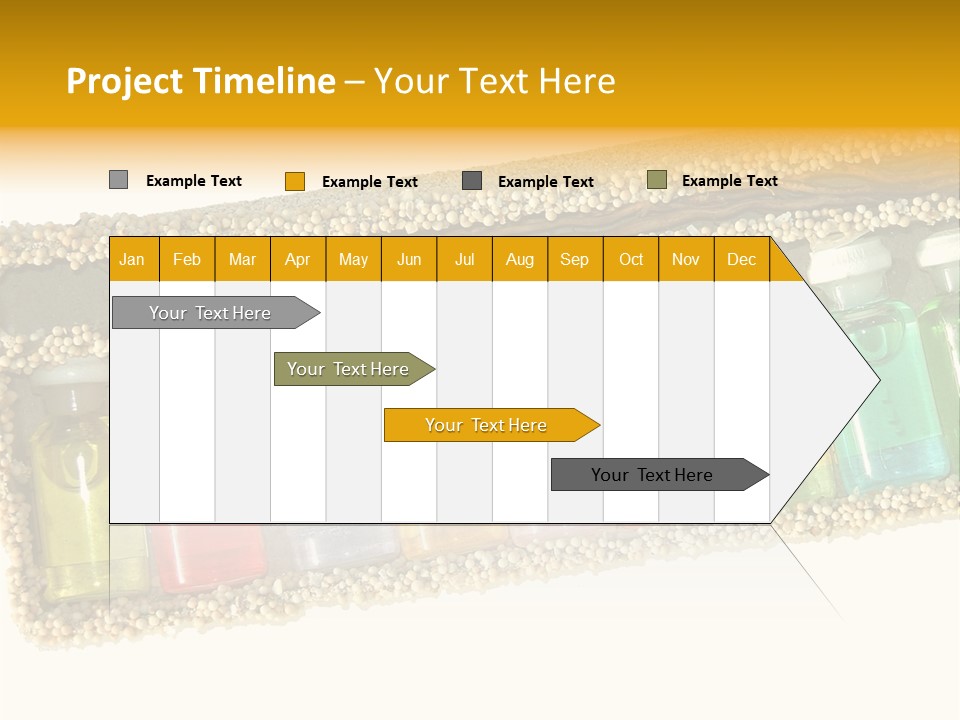 A Group Of Bottles Of Different Colors In A Box PowerPoint Template