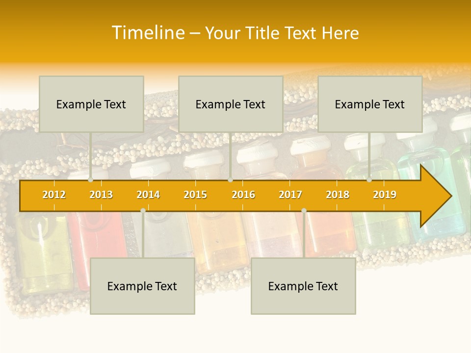 A Group Of Bottles Of Different Colors In A Box PowerPoint Template