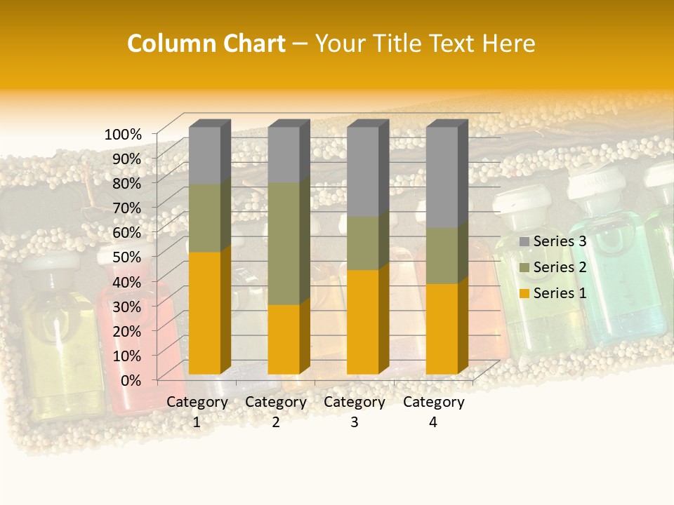 A Group Of Bottles Of Different Colors In A Box PowerPoint Template