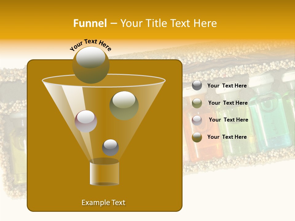A Group Of Bottles Of Different Colors In A Box PowerPoint Template
