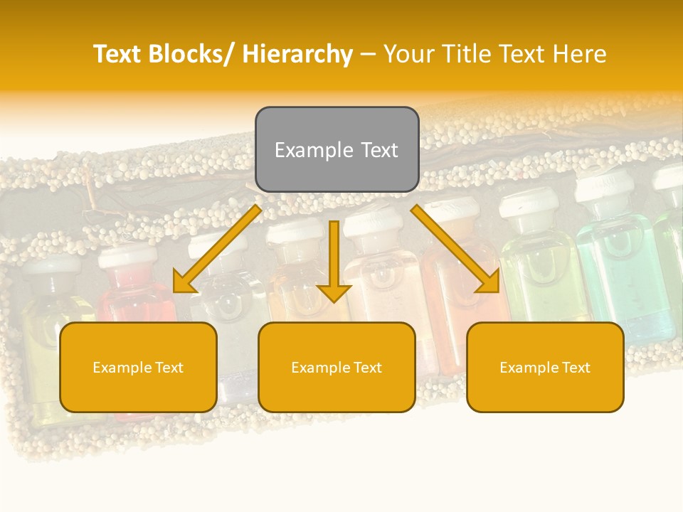 A Group Of Bottles Of Different Colors In A Box PowerPoint Template