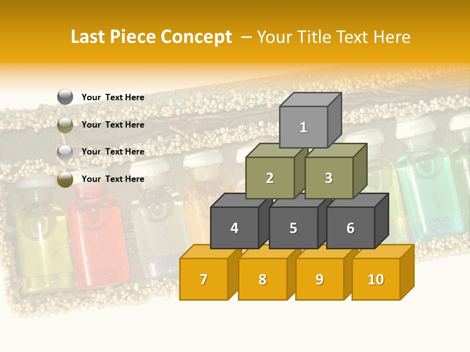 A Group Of Bottles Of Different Colors In A Box PowerPoint Template