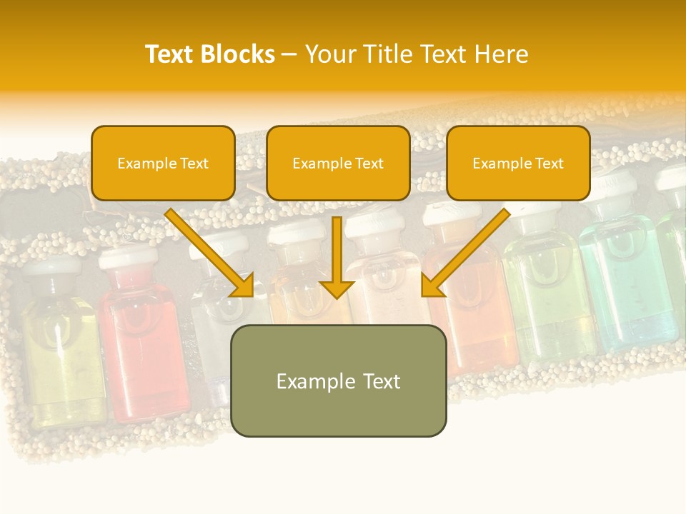 A Group Of Bottles Of Different Colors In A Box PowerPoint Template