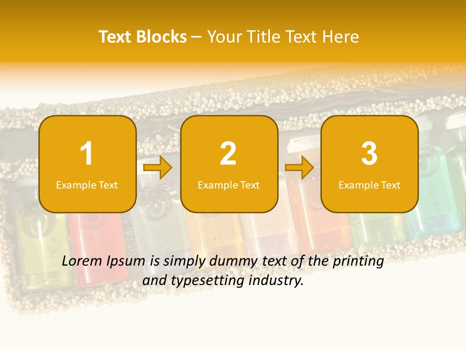 A Group Of Bottles Of Different Colors In A Box PowerPoint Template