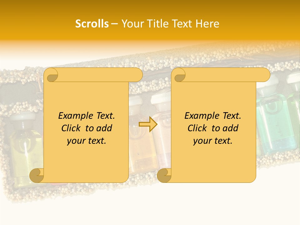 A Group Of Bottles Of Different Colors In A Box PowerPoint Template