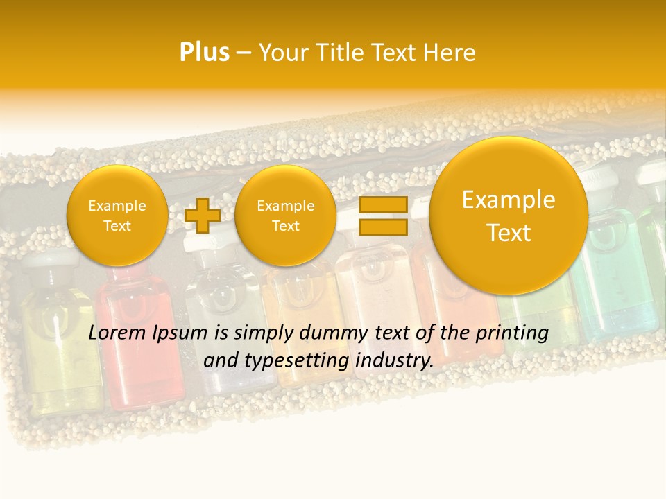 A Group Of Bottles Of Different Colors In A Box PowerPoint Template