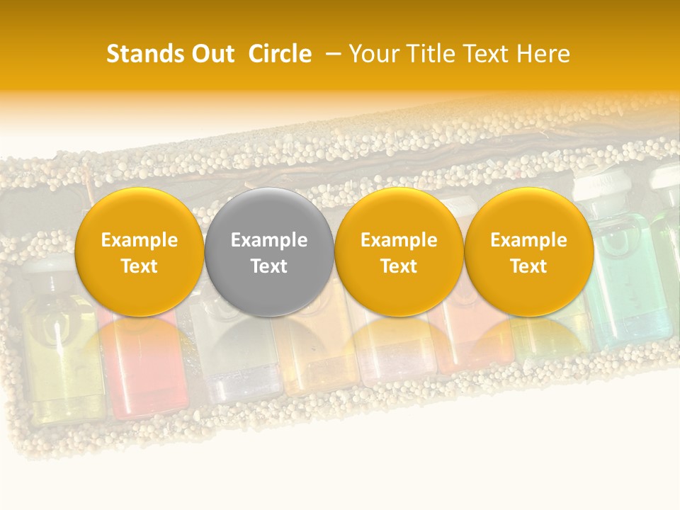 A Group Of Bottles Of Different Colors In A Box PowerPoint Template