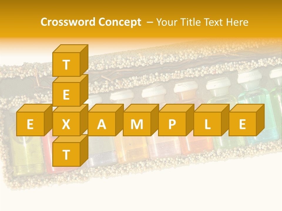 A Group Of Bottles Of Different Colors In A Box PowerPoint Template