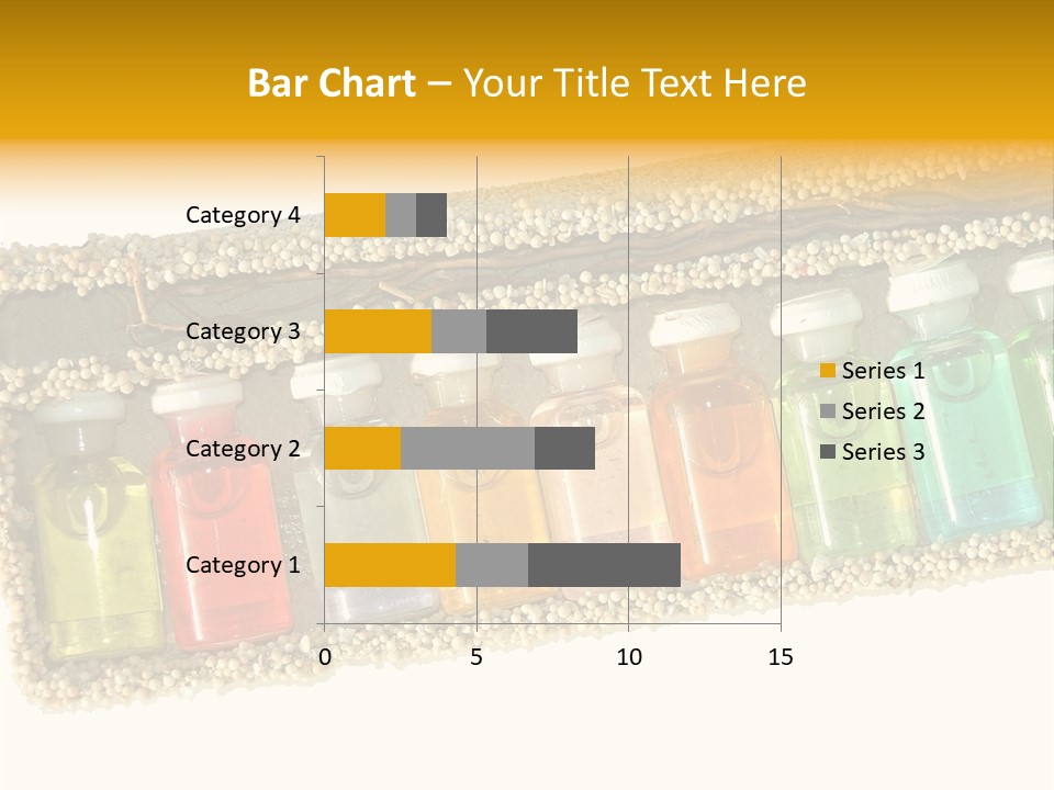 A Group Of Bottles Of Different Colors In A Box PowerPoint Template