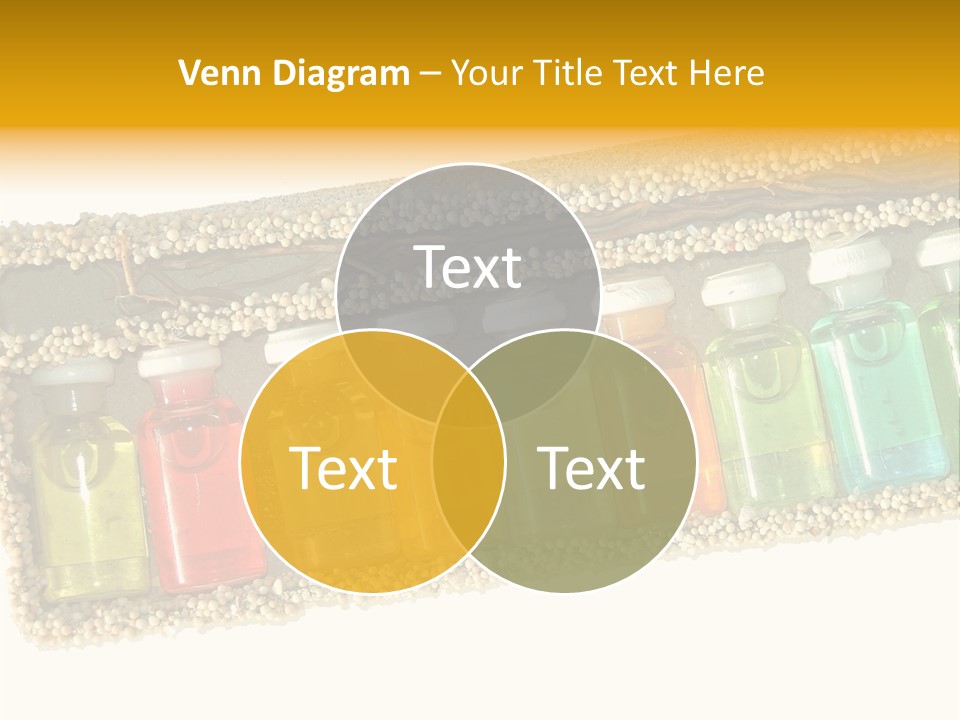 A Group Of Bottles Of Different Colors In A Box PowerPoint Template