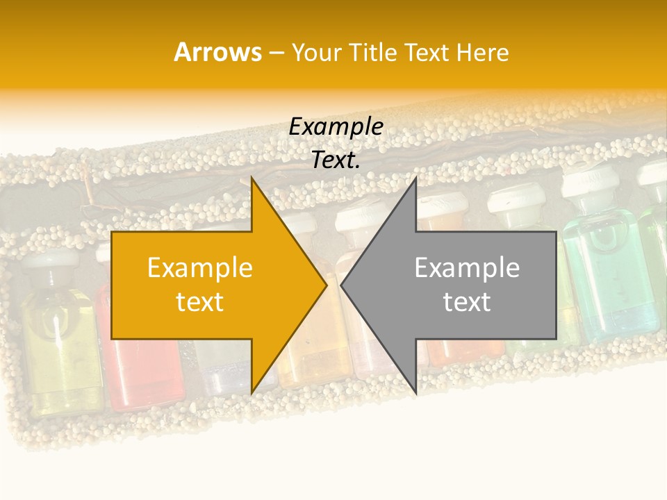 A Group Of Bottles Of Different Colors In A Box PowerPoint Template
