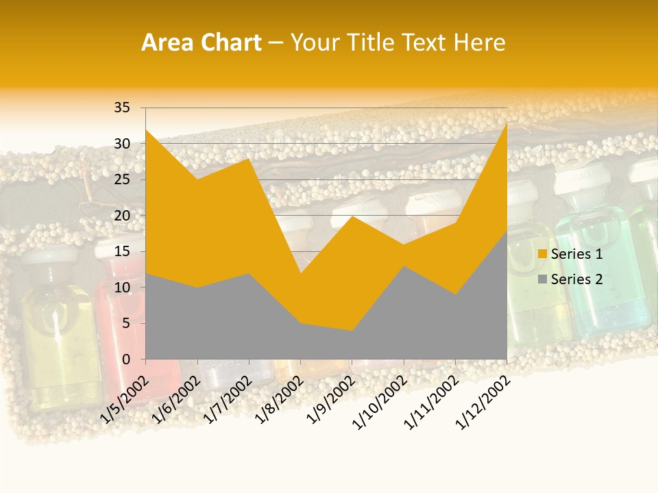 A Group Of Bottles Of Different Colors In A Box PowerPoint Template