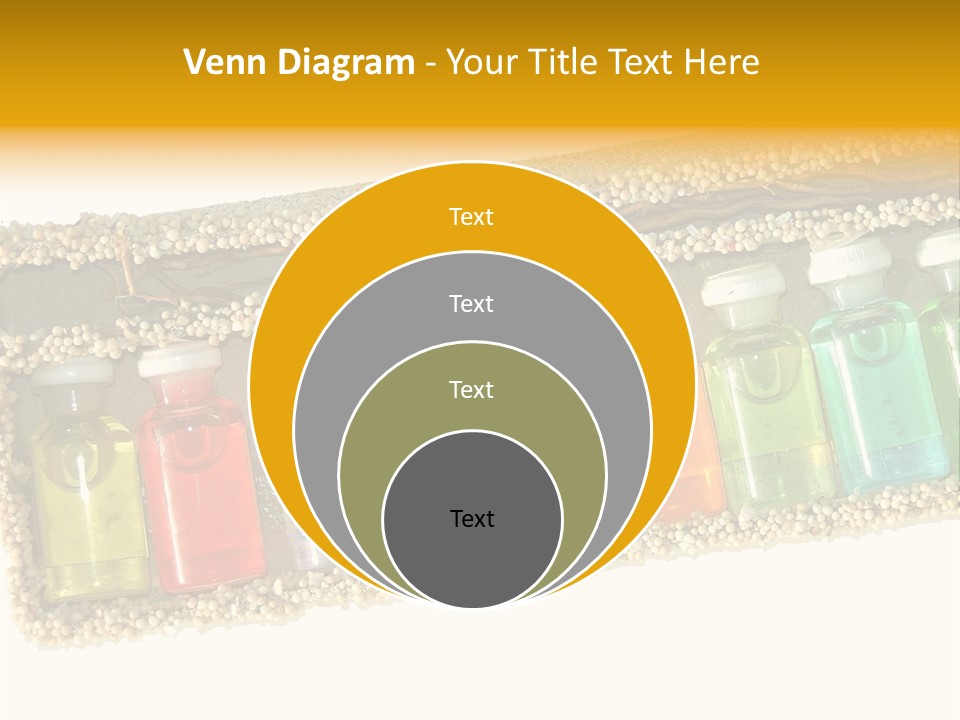 A Group Of Bottles Of Different Colors In A Box PowerPoint Template