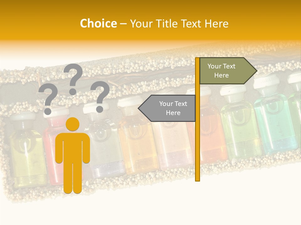 A Group Of Bottles Of Different Colors In A Box PowerPoint Template