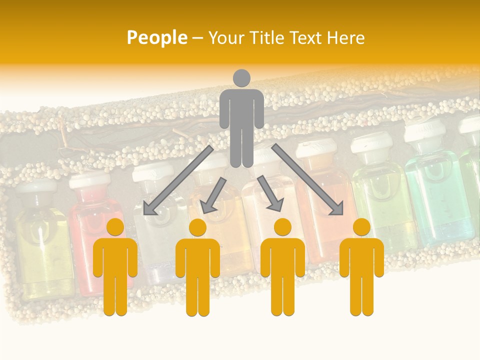 A Group Of Bottles Of Different Colors In A Box PowerPoint Template