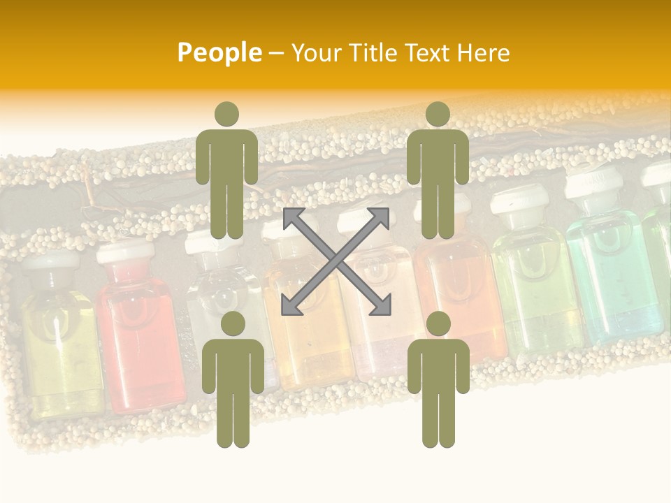 A Group Of Bottles Of Different Colors In A Box PowerPoint Template