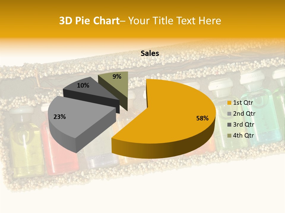 A Group Of Bottles Of Different Colors In A Box PowerPoint Template