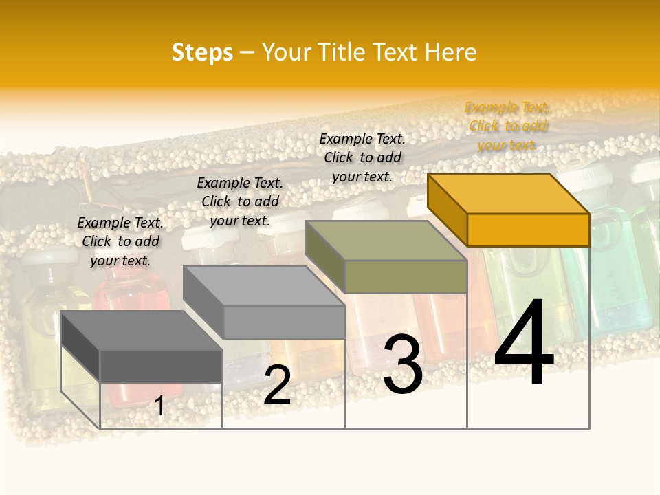 A Group Of Bottles Of Different Colors In A Box PowerPoint Template