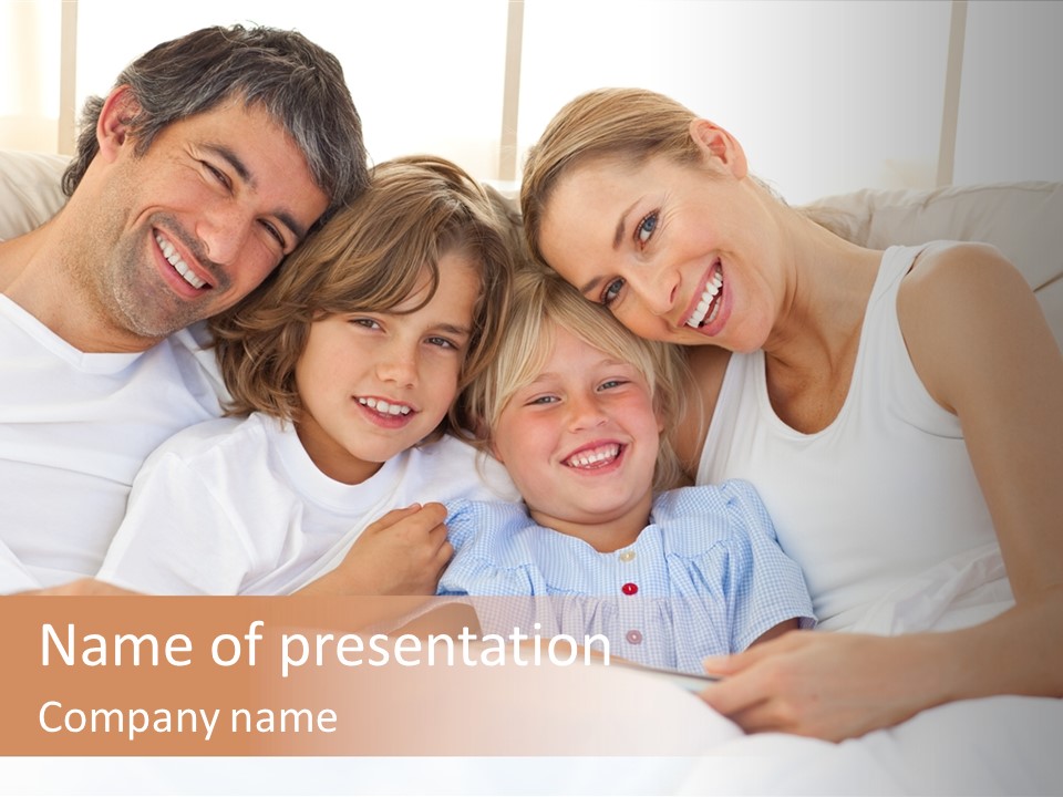 Offspring Beautiful Cheerful PowerPoint Template