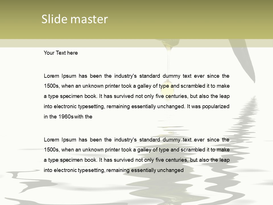 Drop Food Leaves PowerPoint Template