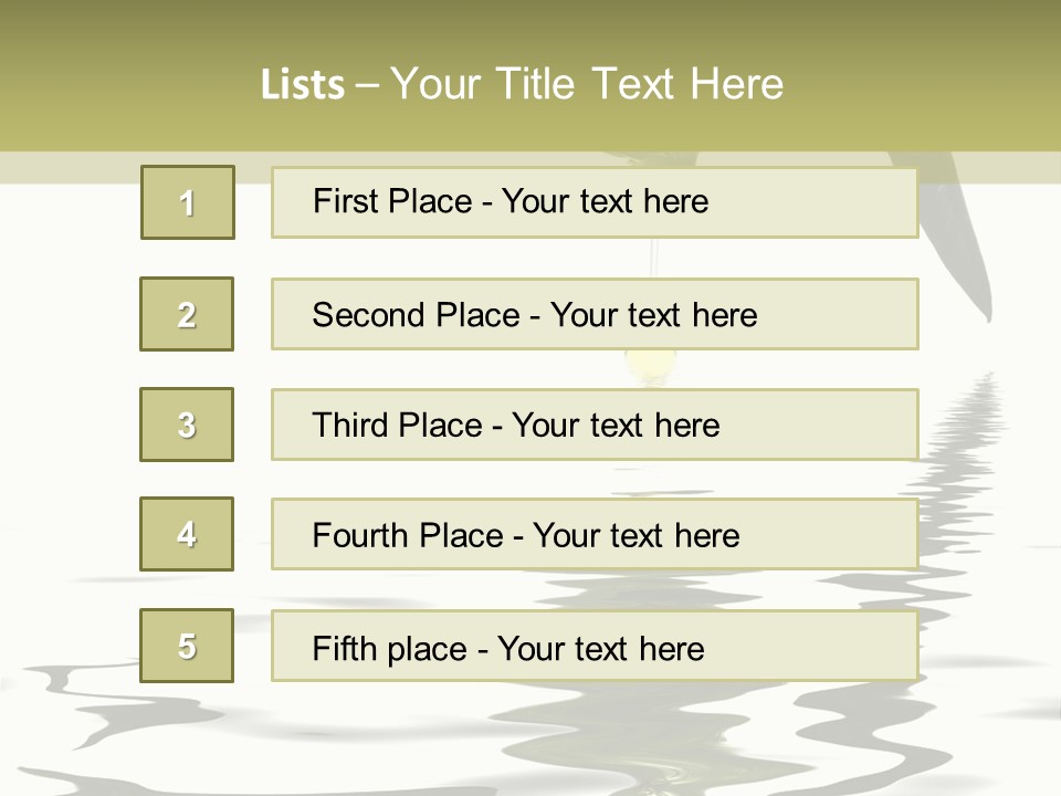 Drop Food Leaves PowerPoint Template