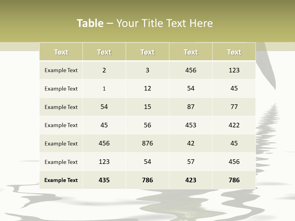 Drop Food Leaves PowerPoint Template