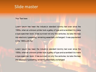 Gas Bonfire Decoration PowerPoint Template