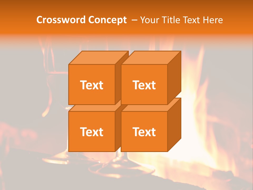 Gas Bonfire Decoration PowerPoint Template