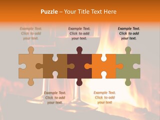 Gas Bonfire Decoration PowerPoint Template