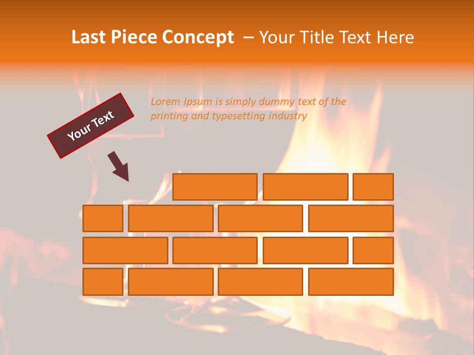 Gas Bonfire Decoration PowerPoint Template