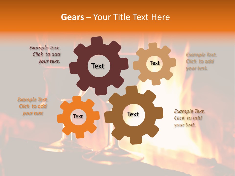 Gas Bonfire Decoration PowerPoint Template