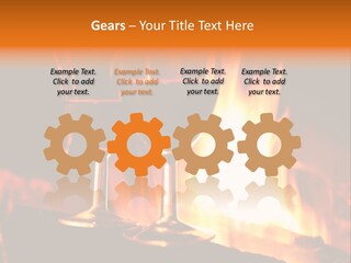 Gas Bonfire Decoration PowerPoint Template