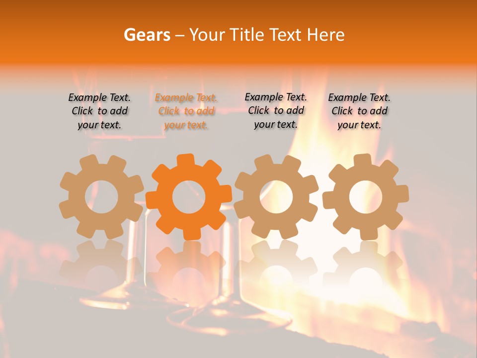 Gas Bonfire Decoration PowerPoint Template