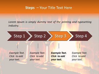 Gas Bonfire Decoration PowerPoint Template