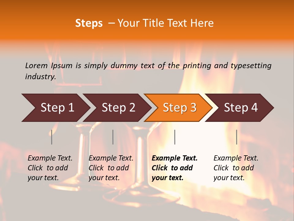 Gas Bonfire Decoration PowerPoint Template