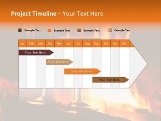 Gas Bonfire Decoration PowerPoint Template