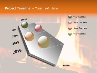 Gas Bonfire Decoration PowerPoint Template