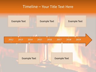 Gas Bonfire Decoration PowerPoint Template