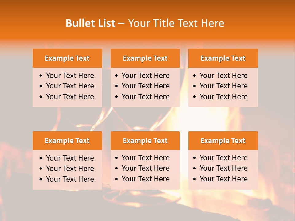 Gas Bonfire Decoration PowerPoint Template