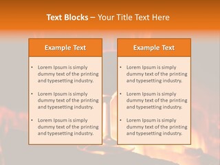 Gas Bonfire Decoration PowerPoint Template