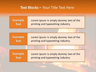 Gas Bonfire Decoration PowerPoint Template