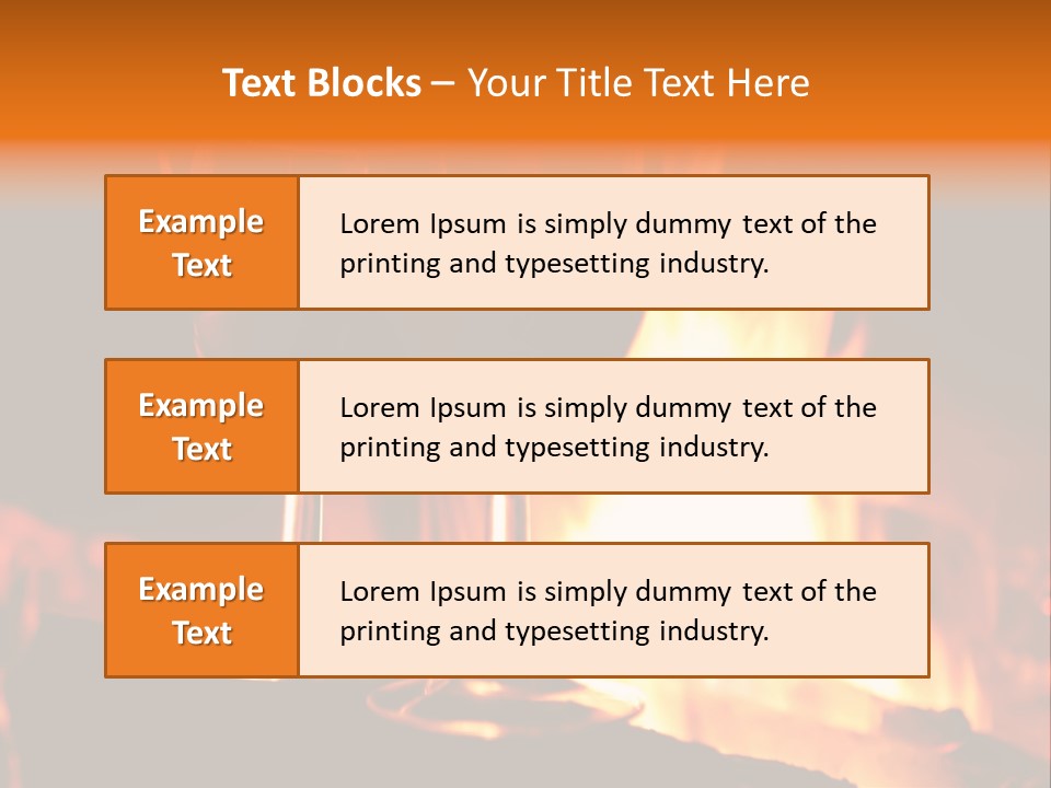 Gas Bonfire Decoration PowerPoint Template