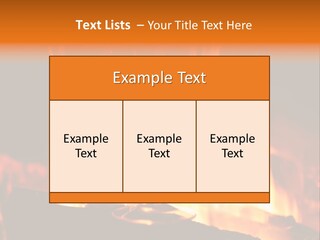 Gas Bonfire Decoration PowerPoint Template