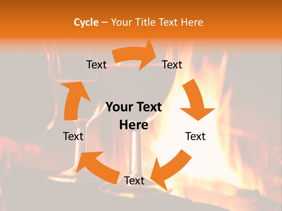 Gas Bonfire Decoration PowerPoint Template