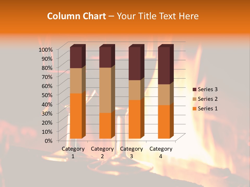 Gas Bonfire Decoration PowerPoint Template